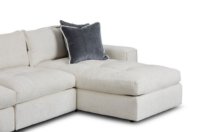 Nest Light Beige Fabric Small Right Chaise Sectional | Sectional .