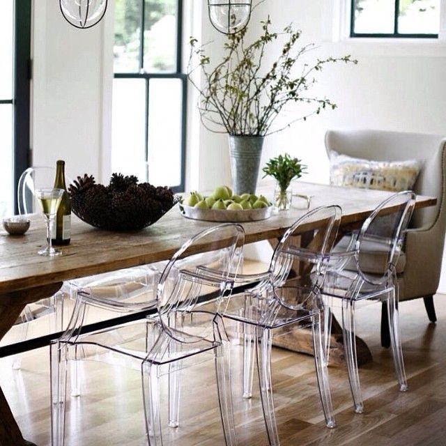 The Louis ghost chairs make the most fabulous dining chairs #louis .