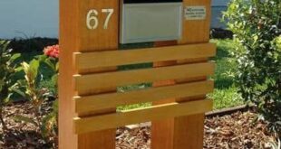 DIY mailbox post designs and ideas - THE HOMESTUD | Diy mailbox .
