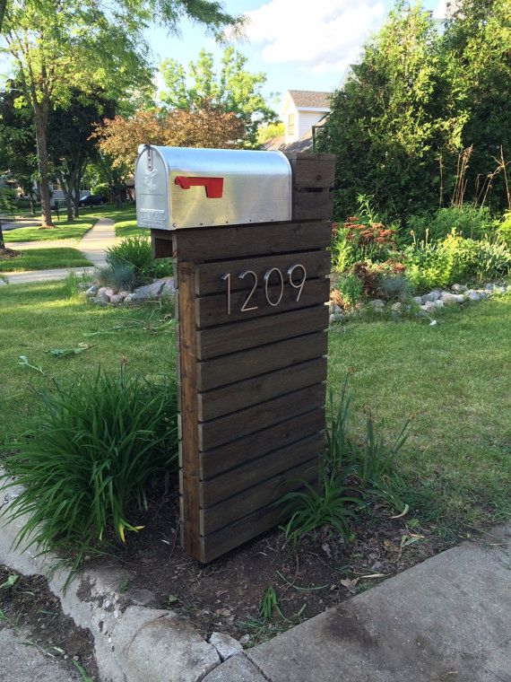 Modern Design Mailbox Natural Cedar - Etsy | Modern mailbox .