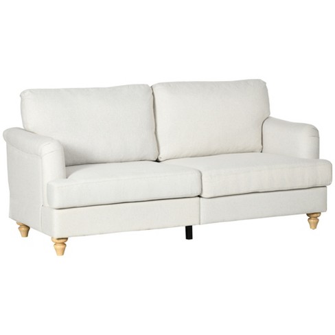 Homcom 3-seater Sofa Couch, 71" Modern Linen Fabric Sofa With .