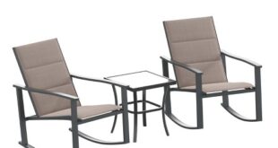 Flash Furniture Brazos 3 Piece Outdoor Rocking Chair Bistro Set .