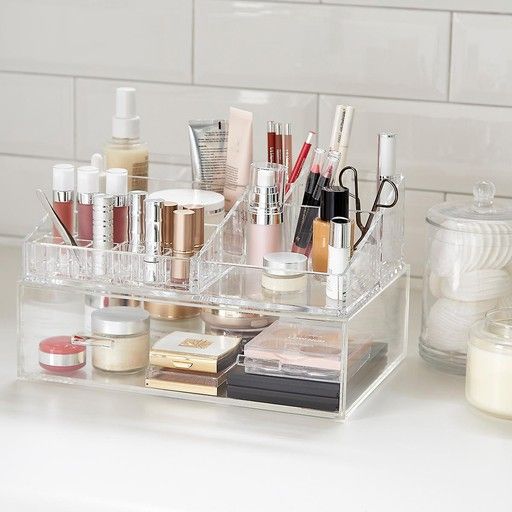 Makeup Organization Tips & Best Acrylic Makeup Organizer - Kelley .