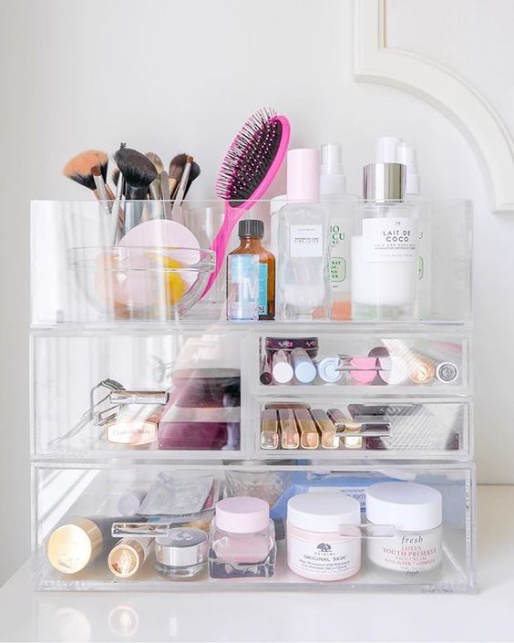 5 Storage Solutions for Small Bathrooms | Makeup drawer .