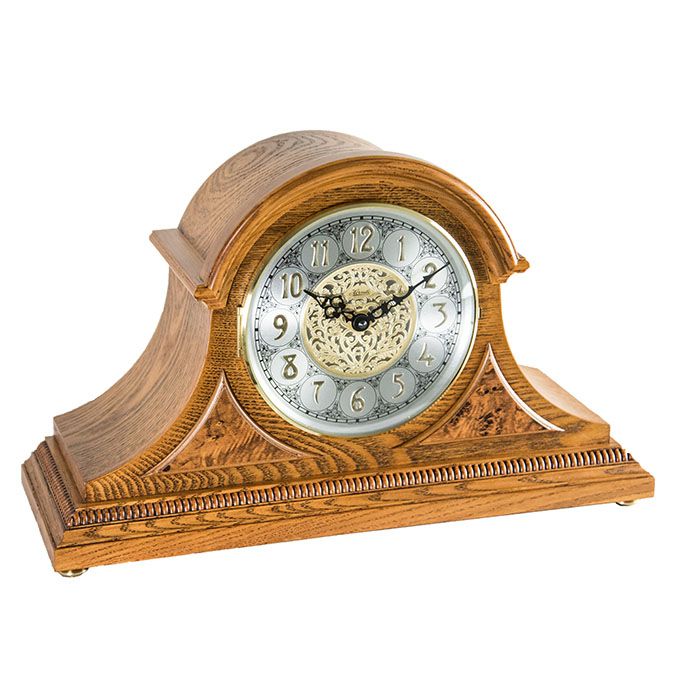 Hermle AMELIA Oak Mantel Clock | Mantel clock, Tabletop clocks, Clo
