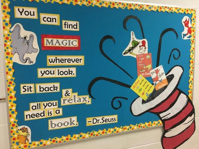 Dr. Seuss Read Across America | Dr seuss bulletin board, Reading .