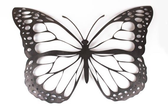 Solid Steel Metal Wall Art Butterfly Hand Finished Gift - Etsy .