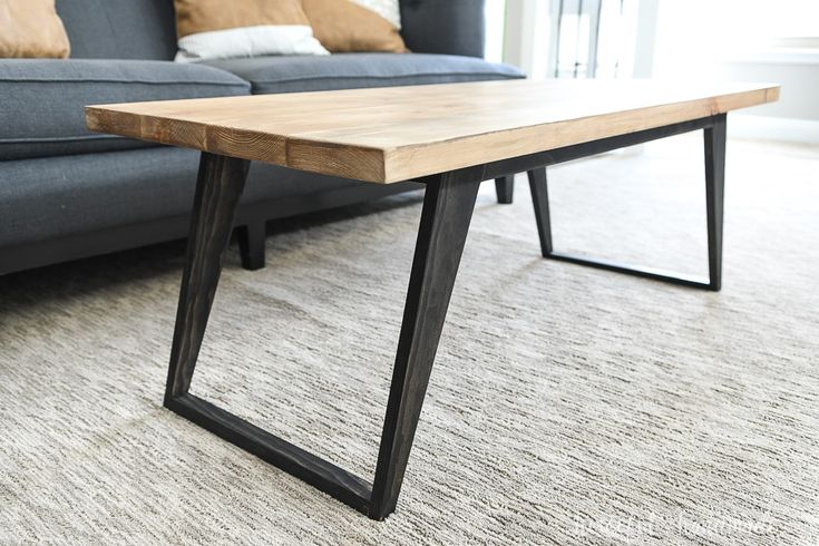 Simple Modern Coffee Table Build Plans | Coffee table, Living room .