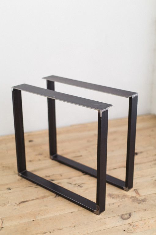 Raw Steel U Legs - Factor Fabrication | Metal dining table, Wood .