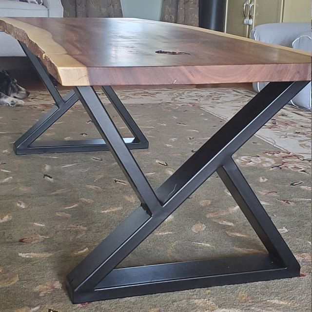 H 16 Inch Coffee Table Legs Z Shape 1 Pair SS320 - Etsy | Metal .