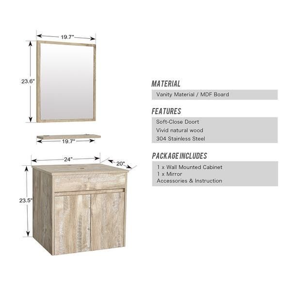 Two Doors Bathroom Vanity with Mirror - Overstock - 32535538 .