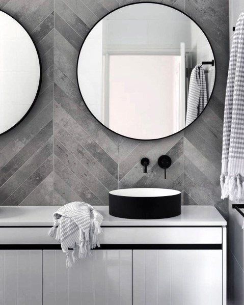 Top 60 Best Grey Bathroom Tile Ideas - Neutral Interior Designs .
