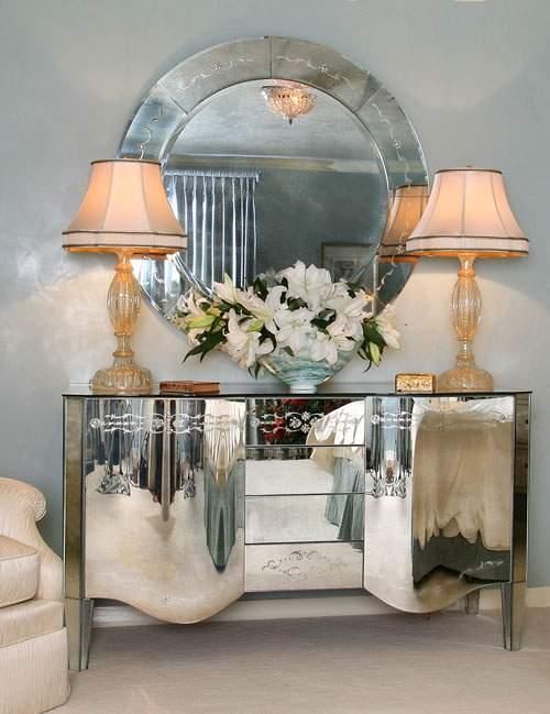 entryway | Mirrored furniture, Furniture design inspiration .