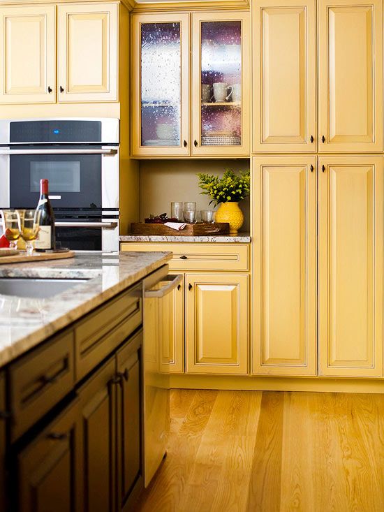 Glass-Front Cabinetry | Kitchen cabinet design, Best kitchen .