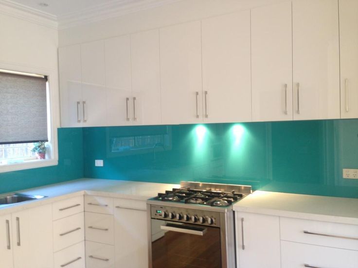 Update your kitchen with a bright vibrant coloured glass .