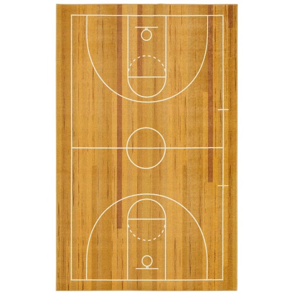 Mohawk Home Basketball Court Tan 8 ft. x 10 ft. Contemporary Area .