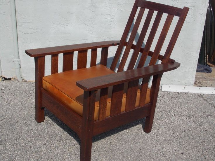Stickley Bros. Attributed Slatted Morris Chair | Morris chair .