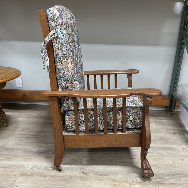 Vintage Mid Century Mahogany Morris Chair Recliner | Chairi