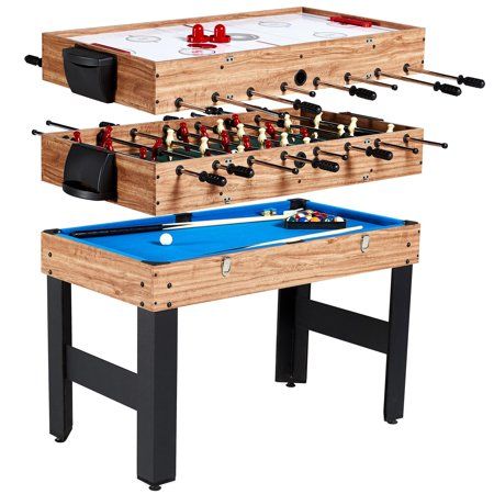MD Sports 48" 3 In 1 Combo Game Table, Pool, Hockey, Foosball .