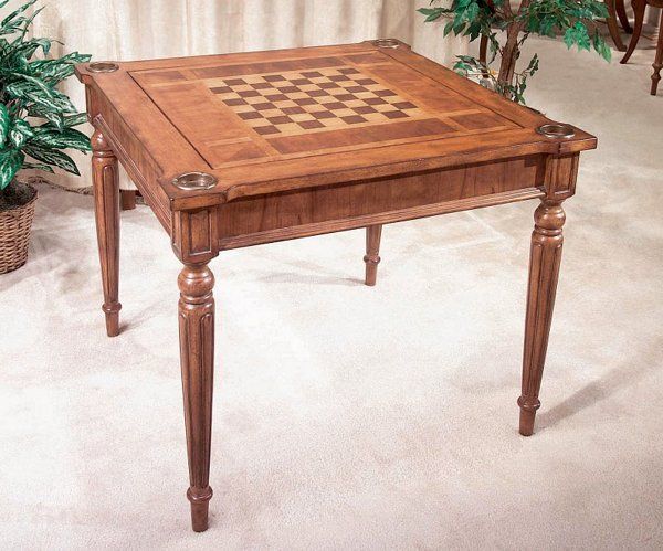 Antique Cherry Multi-Game Card Table | Chess table, Multi game .