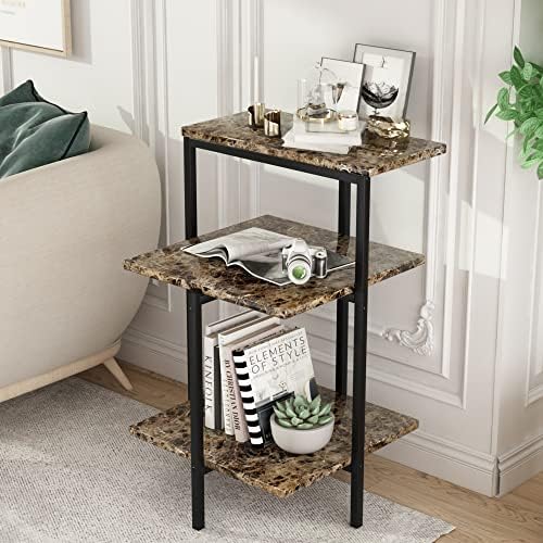 Amazon.com - DKLGG Faux Marble Square Side Table, 24 Inch End .
