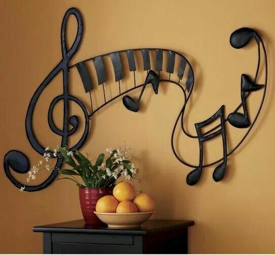 Notas musicales de herrería | Music room decor, Music decor, Music .