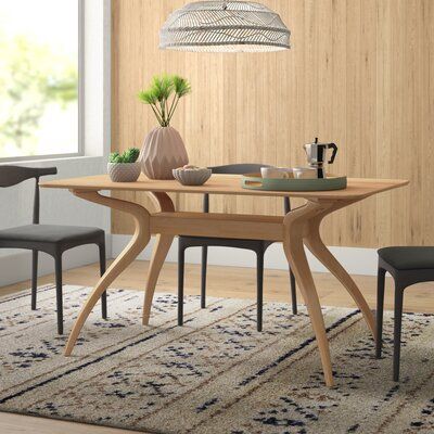 Jalen Dining Table Color: Natural Oak | Dining table in kitchen .