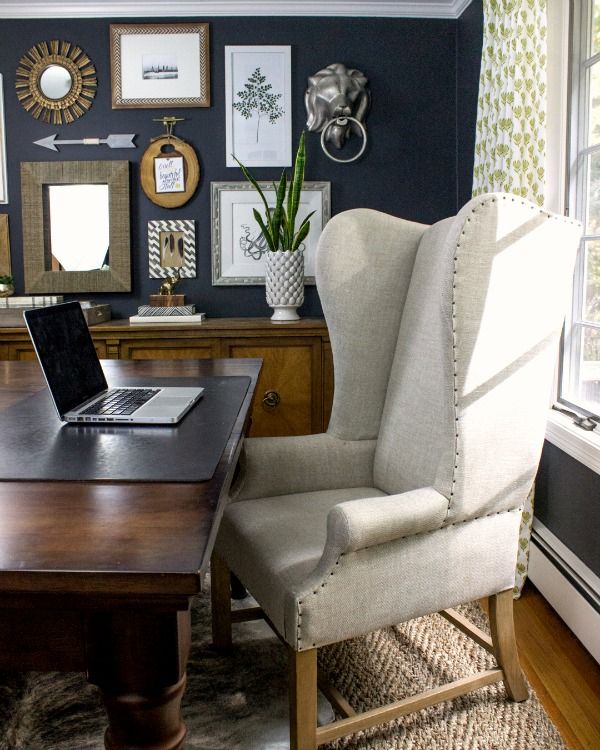 House Tour: Home Office | Blue home offices, Home office design .