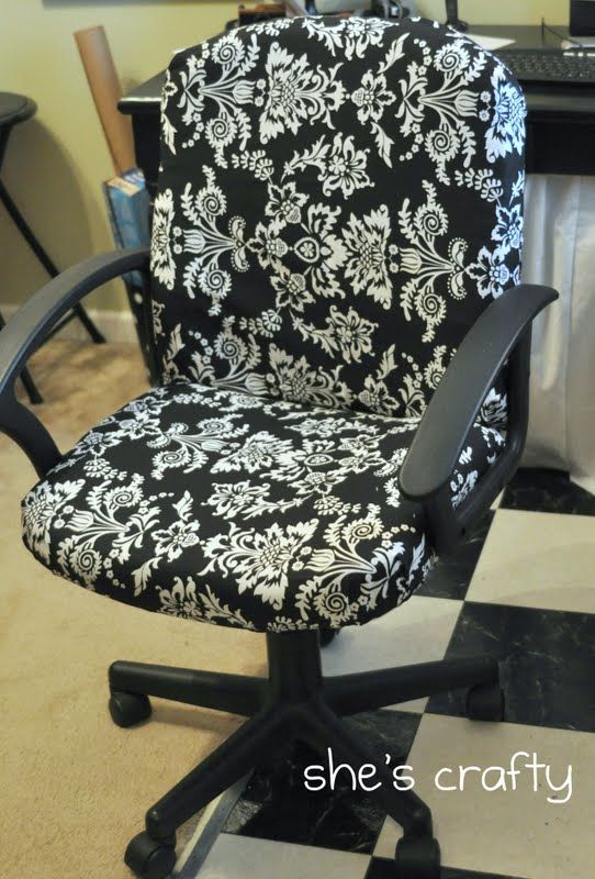 She's crafty: December 2011 | Recover office chairs, Office chair .