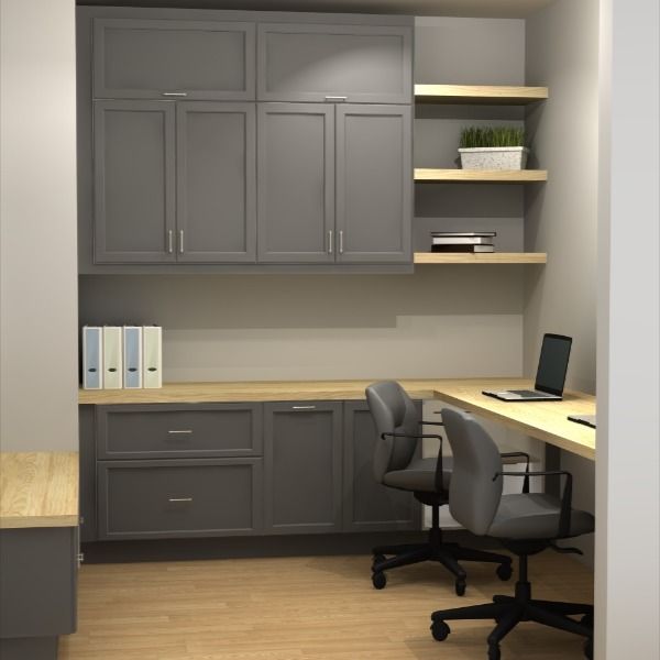 Build a small office/multi-purpose room with IKEA cabinets | Home .