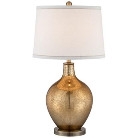 Gold Mercury Glass Vase Table Lamp - #2J051 | Lamps Plus | Vase .