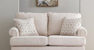 Buy Florida 2-Seater Fabric Sofa with 2 Cushions Online in Qatar .