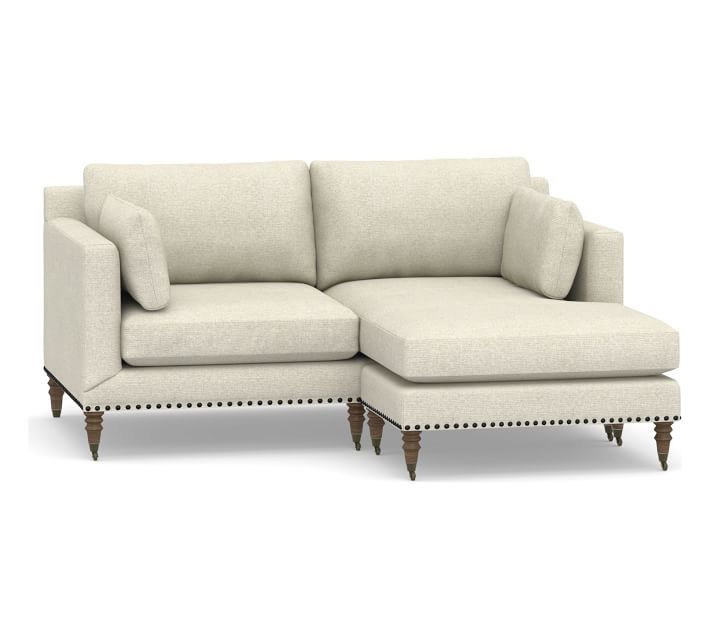 Tallulah Upholstered Loveseat with Reversible Chaise Sectional .
