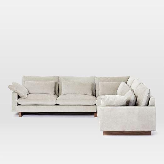 Harmony Down-Filled L-Shaped Sectional | west elm | Sectional .