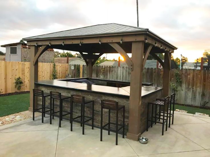 10 Inspiring Outdoor Bar Ideas 🍹 - Yardistry | Outdoor patio bar .