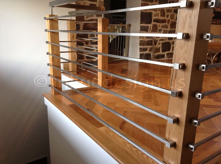 metal and wood modern railings | Modern railing, Modern stair .