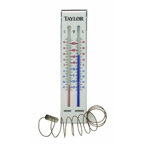 Taylor 5327 Indoor & Outdoor Wall Thermometer, Plastic, 9-3/4 in .