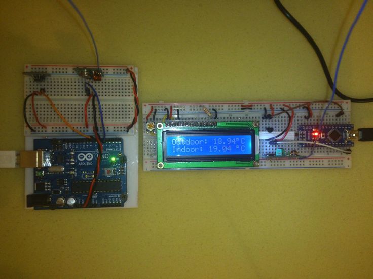 Build a wireless indoor and outdoor thermometer using Arduino .