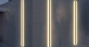 Contemporary Style Linear Led Wall Lamp Metal 1 Light Outdoor Wall .