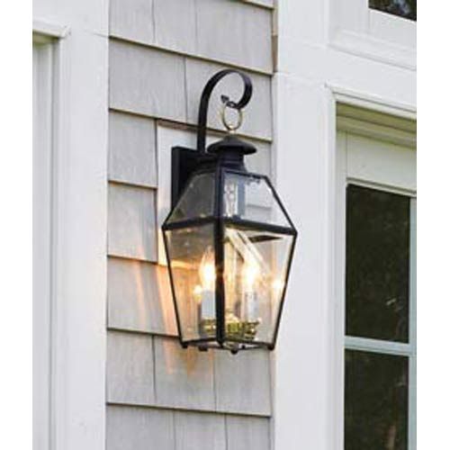 Norwell Old Colony Black Outdoor Wall Mount 1066-BL-BE | Outdoor .