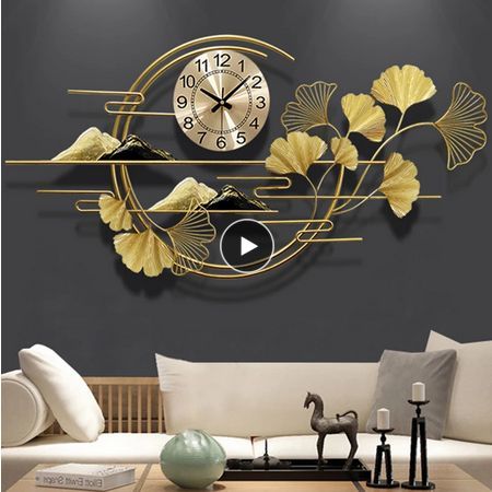 Chinese Wrought Iron Wall Clock Large Precise Modern Unique .