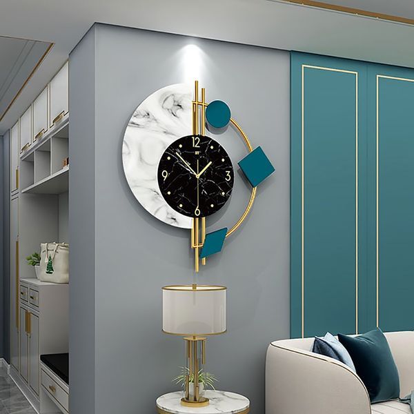 Nordic-Style Creative Geometry Design Decorative Large Wall Clock .