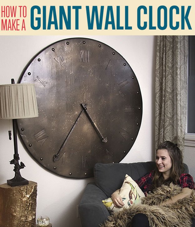 How To Make a Giant Wall Clock DIY Projects Craft Ideas & How To's .