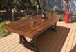 DIY Large Outdoor Dining Table - Seats 10-12 | Outdoor wood table .