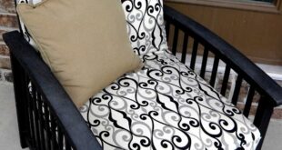 Re-cover a Patio Cushion | Patio cushions, Shower curtain decor .