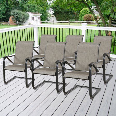 Ulax Furniture Patio C Spring Motion Dining Chairs Armchair .