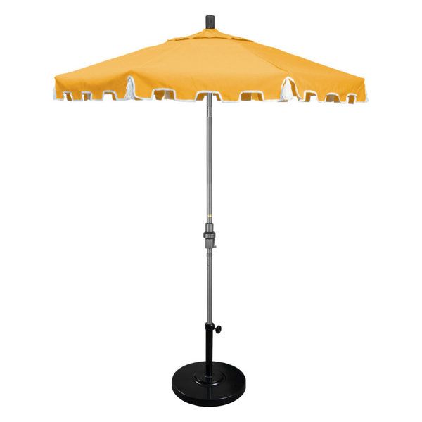 7.5' Hammertone Gray Greek Key Patio Umbrella With Ribs and .