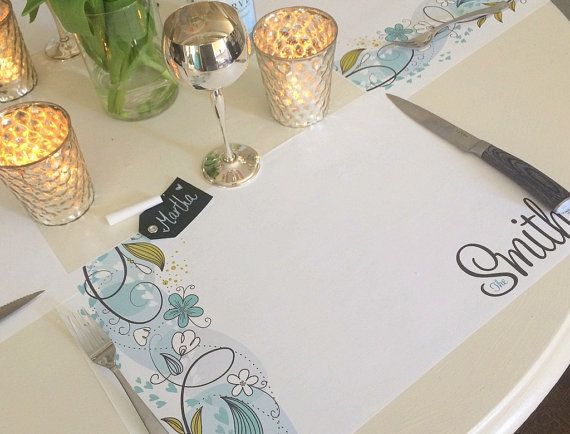 paper placemats ideas | Personalized Paper Placemat PACKAGE Pretty .
