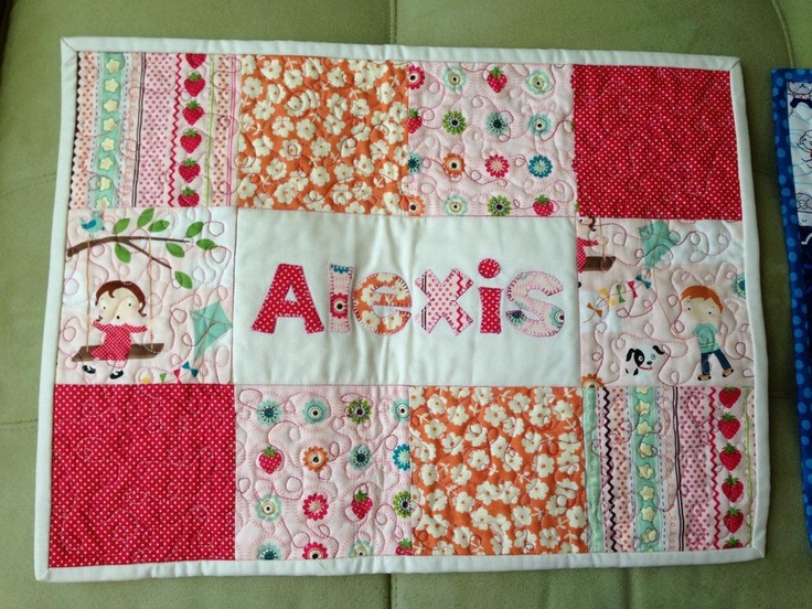 I want to make some of these personalized quilted placemats for .