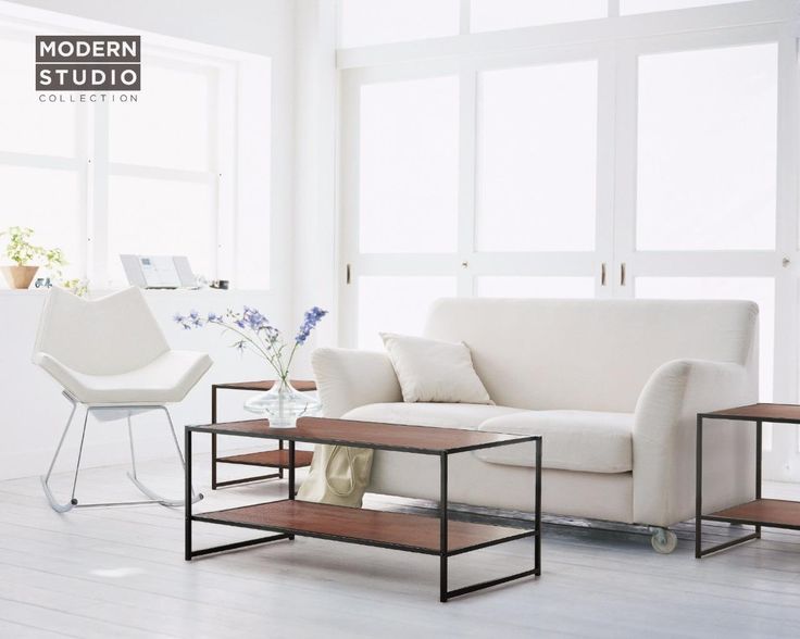 Zinus Modern Studio Collection Rectangular Coffee Table and Two .